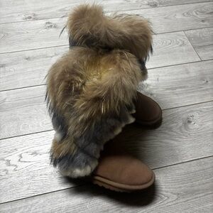 Real Raccoon Fur Boots